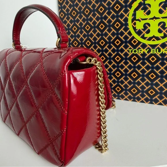 NWT Tory Burch Willa Shine Mini Top Handle Bag - Picture 7 of 12